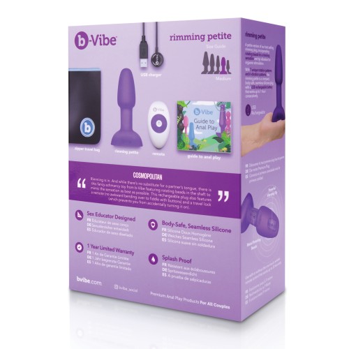 b-Vibe Plug Rimming Pequeño Púrpura