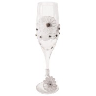 Bride to Be Champagne Glass with Lace Trim