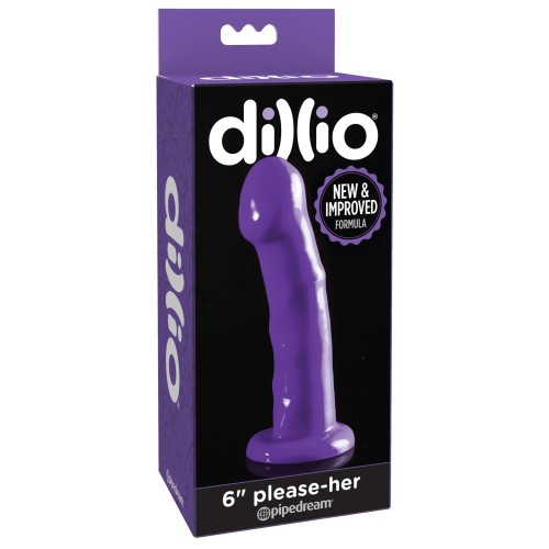 Dillio 6" Please Her Púrpura Dildo para Principiantes