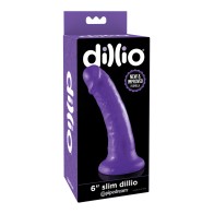 Dillio 6 Slim Purple Dildo