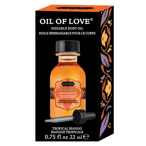 Kama Sutra Aceite de Amor Mango Tropical .75 oz - Placer Comestible