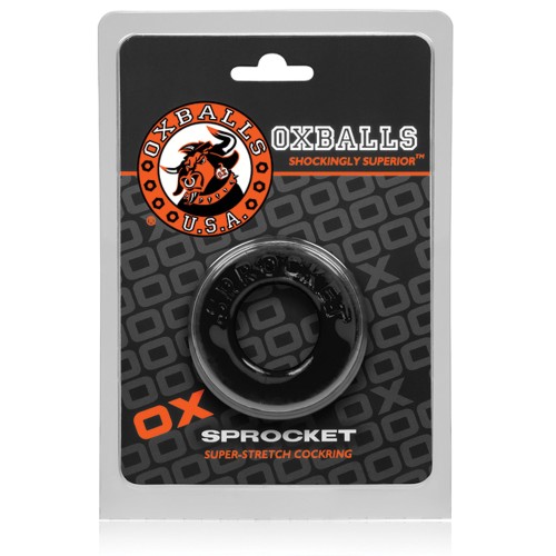 Anillo para el Pene Oxballs Atomic Jock Sprocket Negro - Diseño Cómodo