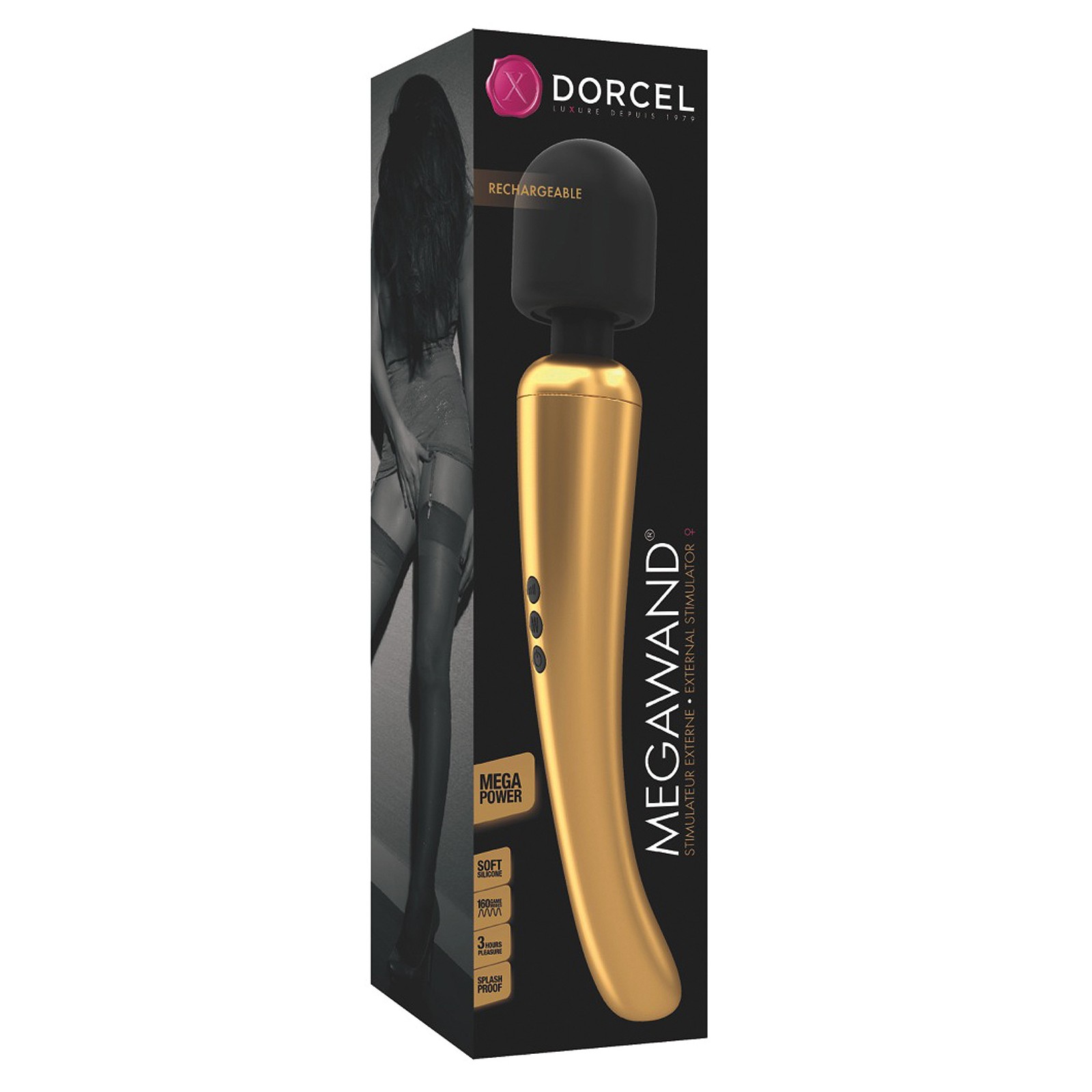 Varita Recargable Dorcel Megawand - Placer de Lujo