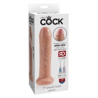 King Cock Uncut Dildo Flesh 7 Inches