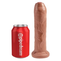 Dildo Sin Circuncisión King Cock de 7 Pulgadas - Marrón