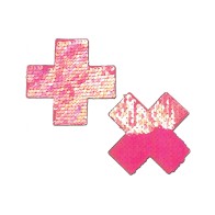 Pastease Color Changing Sequins Cross - Pink