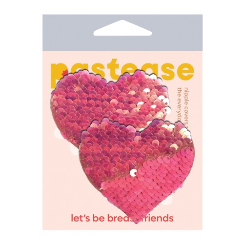 Pastease Premium Corazón de Lentejuelas Color Cambiante Rosa