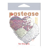 Pastease Premium Color Changing Flip Sequins Heart - Pearl White