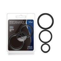 Blush Performance Silicone Cockring Set Black