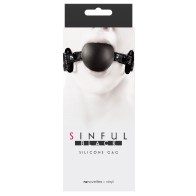 Gag de Silicona Suave Sinful - Negro