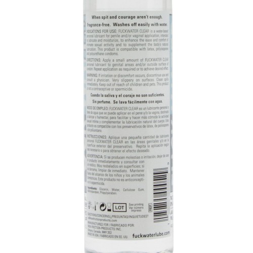 Lubricante Clear H2O Fuck Water - 16 oz