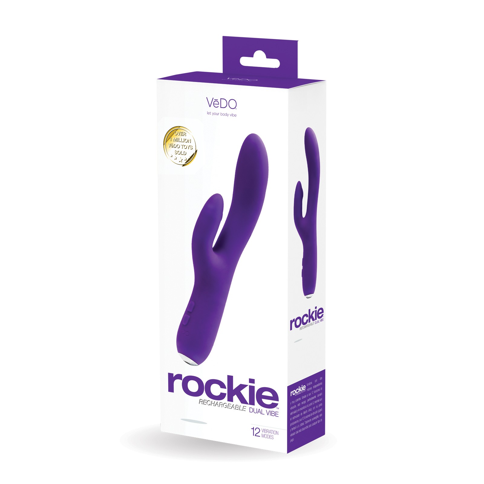 VeDO Rockie Rechargeable Dual Vibe - Indigo