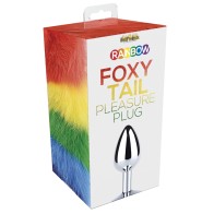 Plug Anal Rainbow Foxy Tail para Exploración Juguetona