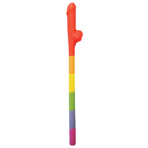 Rainbow Pecker Straws for Parties