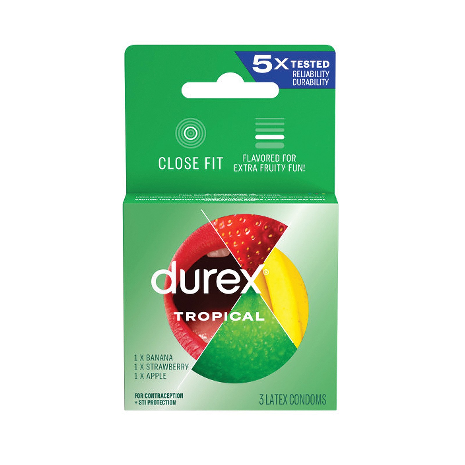 Durex Tropical Flavors Box of 3 Tropical