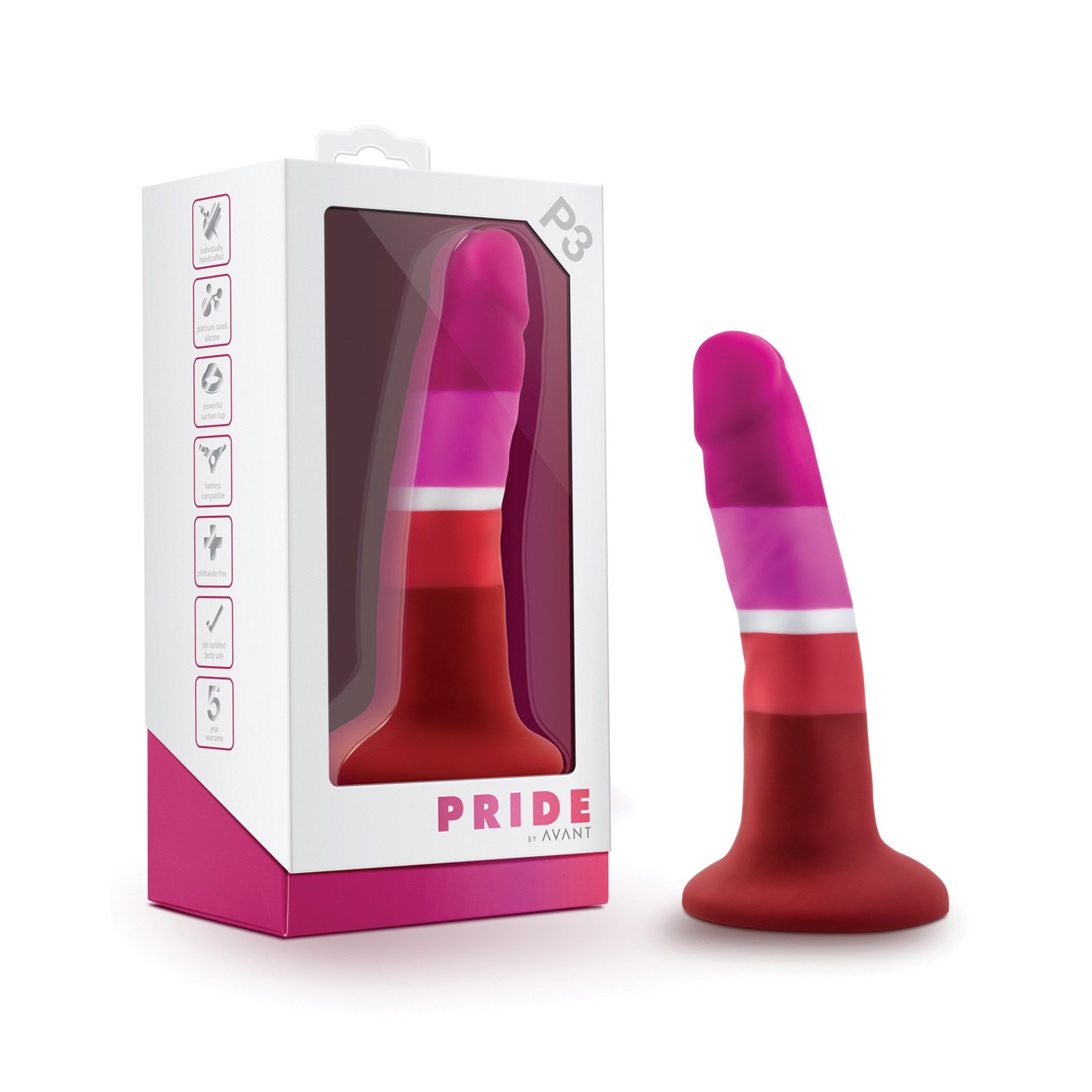 Blush Avant P3 Lesbian Pride Silicone Dong - Beauty