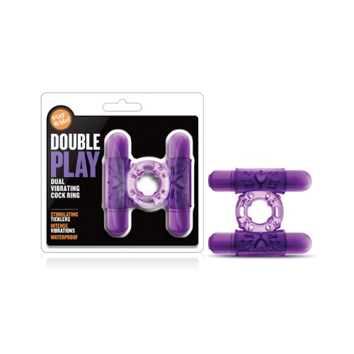 Blush Play Double Play Vibrating Cockring Purple