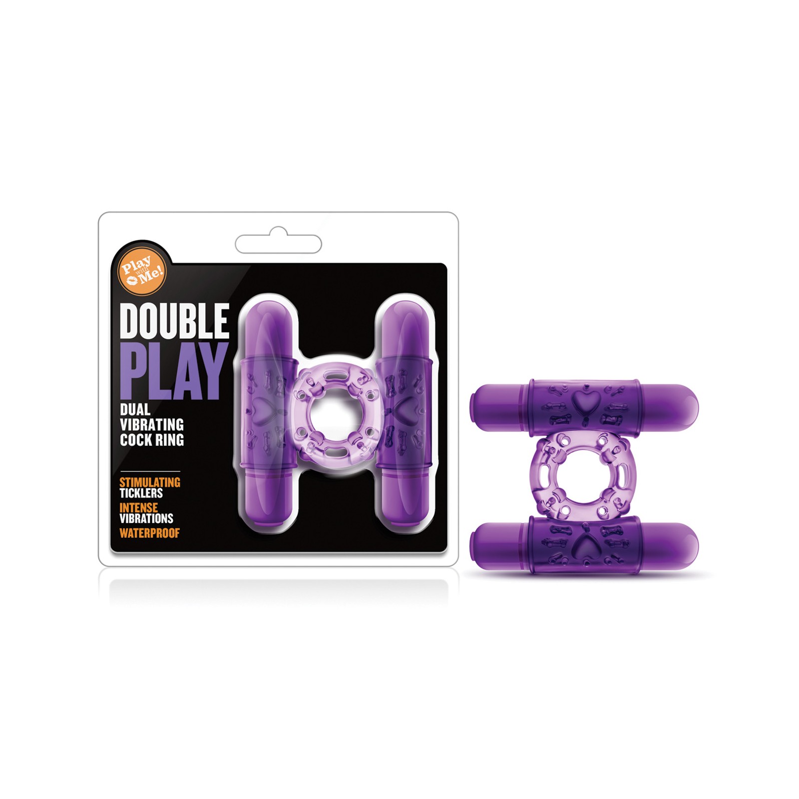 Blush Play Double Play Vibrating Cockring Purple