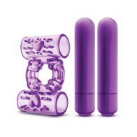 Blush Play Double Play Vibrating Cockring Purple