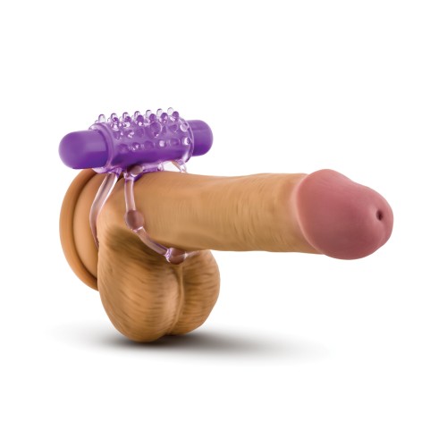 Blush Play With Me Vibrating Double Strap Cockring Purple