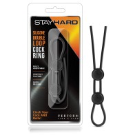 Blush Stay Hard Double Loop Cock Ring