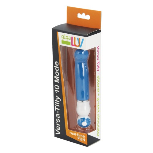 Vibrador GigaLuv Versa-Tilly de 10 Modos Azul