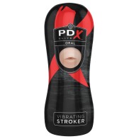 PDX Elite Vibrating Oral Stroker - Realistic Texture