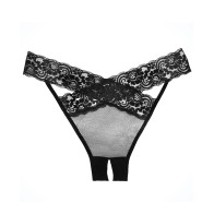 Panty de Encaje y Tulle Adore Negro T. Única