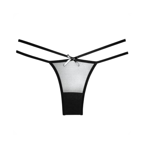 Adore Sheer Naughty Vanilla Panty Black