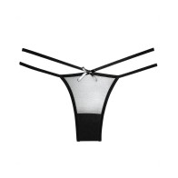 Adore Sheer Naughty Vanilla Panty Black