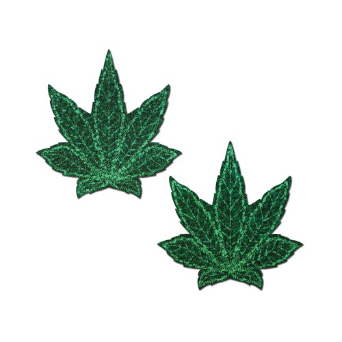 Pastease Premium Glitter Hojas de Marihuana Verde