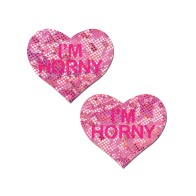 Shop Pastease Premium I'm Horny Heart - Pink/Red