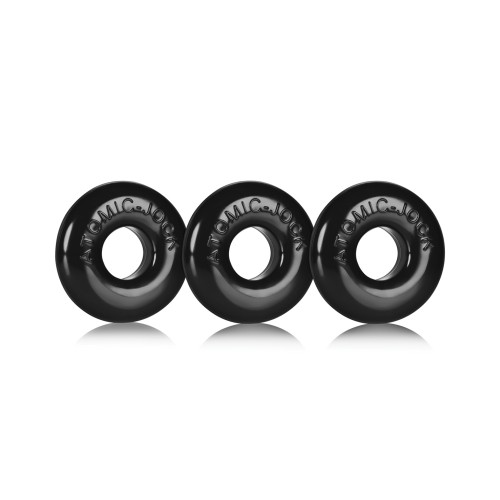 Oxballs Ringer Donut 1 - Negro Paquete de 3