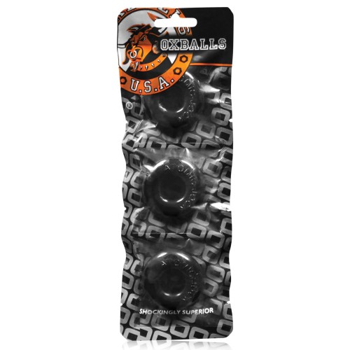 Oxballs Ringer Donut 1 - Negro Paquete de 3