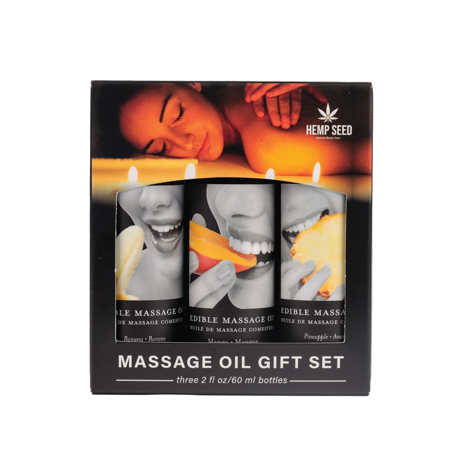 Earthly Body Edible Massage Oil Gift Set Tropical Trio