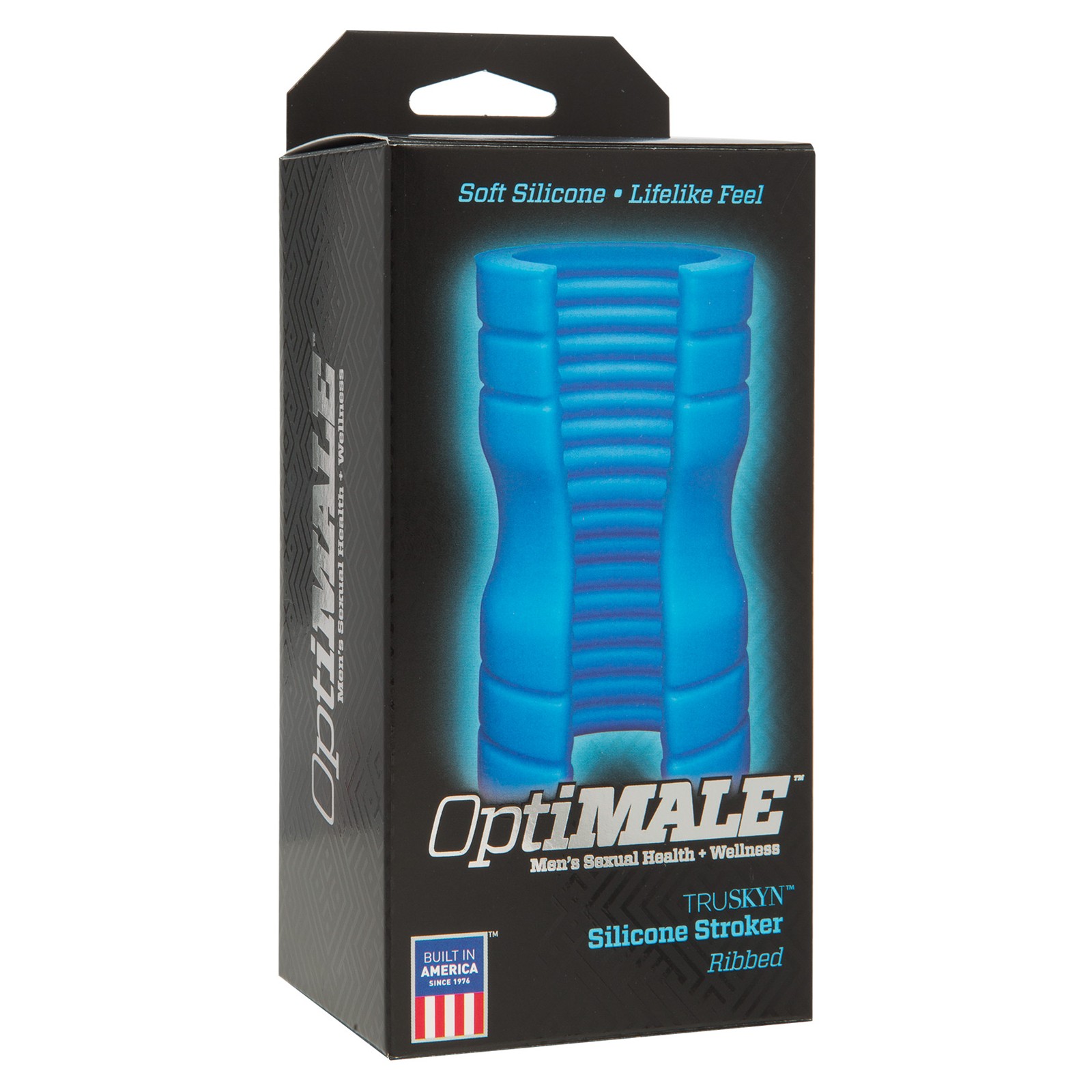 OptiMale Truskyn Silicone Stroker Ribbed - Blue