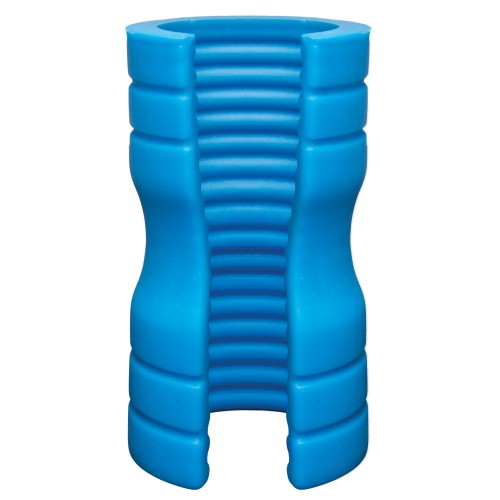 OptiMale Truskyn Silicone Stroker Ribbed - Blue