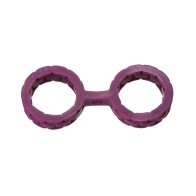 Japanese Bondage Silicone Cuffs Small - Purple Play