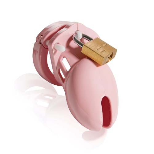 CB-6000S 2.5 Inch Cock Cage and Lock Set Pink