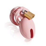 CB-6000S 2.5 Inch Cock Cage and Lock Set Pink