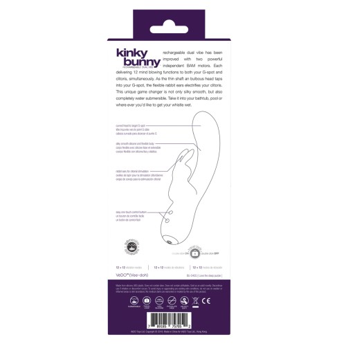 VeDO Kinky Bunny Plus Vibrador Doble Recargable