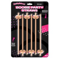 Booby Straws Pack of 6 - Flesh