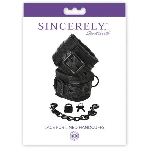 Sincerely Lace Fur Lined Handcuffs