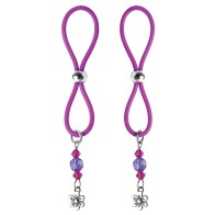 Bijoux de Nip Nipple Halos Flower Charm in Purple