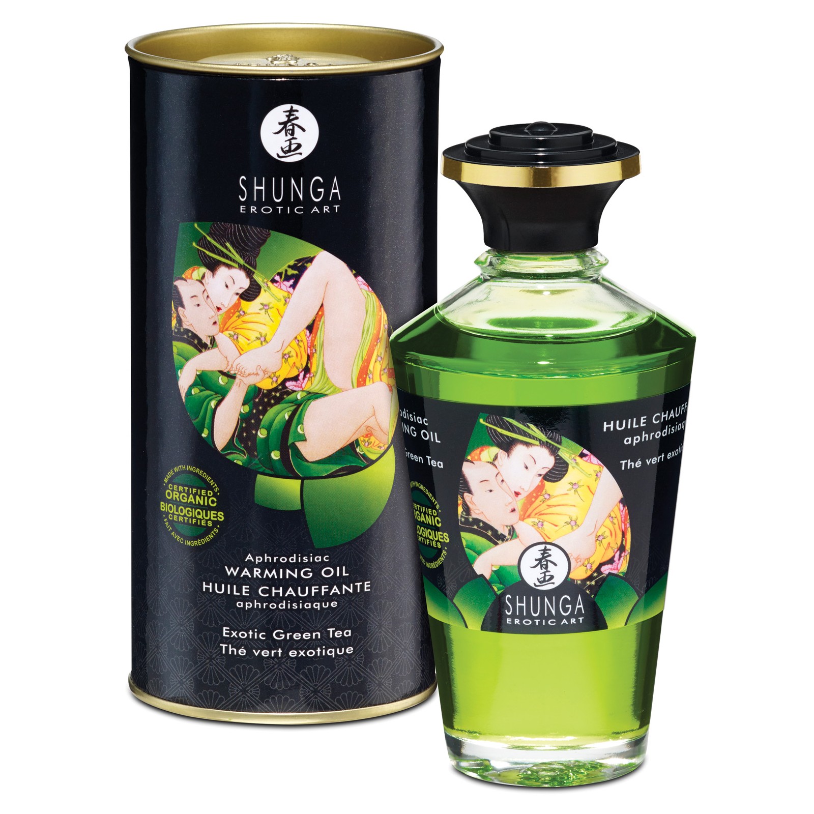 Aceite Calentador Orgánico Shunga Té Verde 3.5 oz