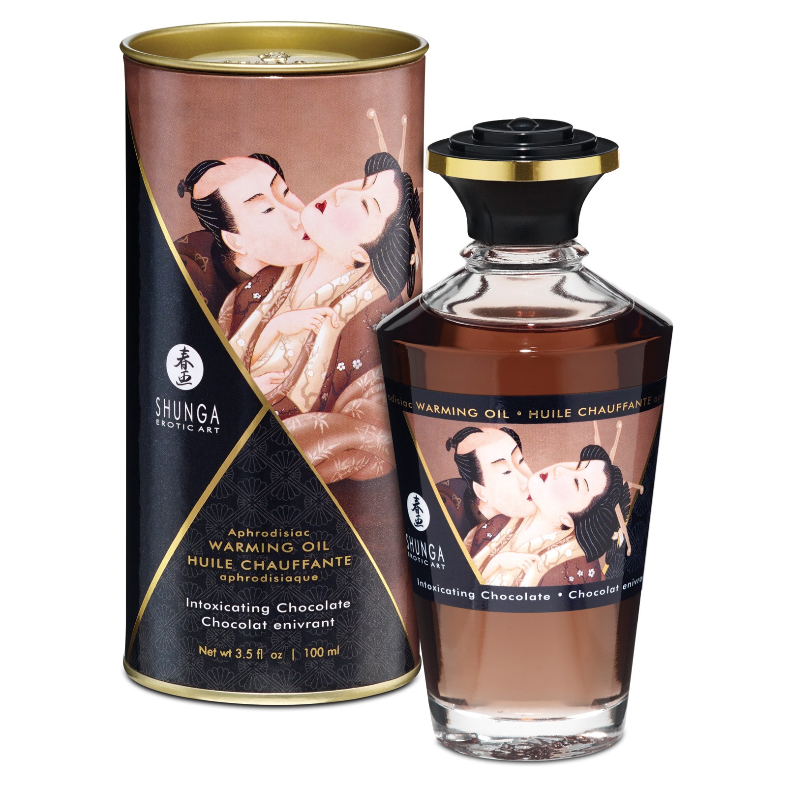 Shunga Warming Oil - 3.5 oz Intoxicating Chocolate