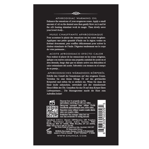 Aceite Calentador Shunga - 3.5 oz Chocolate Intoxicante