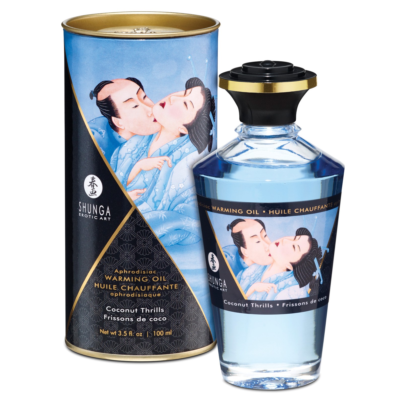 Aceite Calentador Shunga - Coconut Thrills 3.5 oz Delicioso Masaje