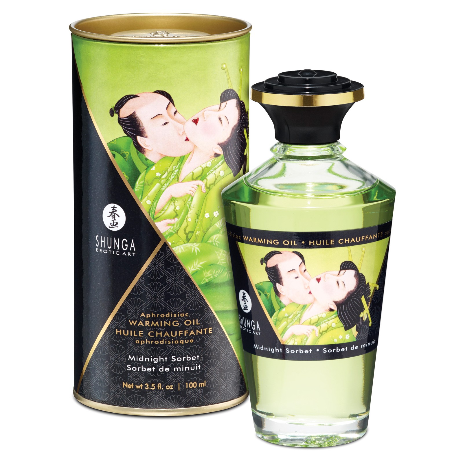 Aceite Calentador Shunga - Midnight Sorbet para Placer Sensual