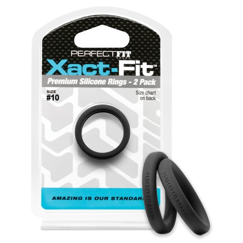 Perfect Fit Xact Fit #10 - Black Cock Ring Set